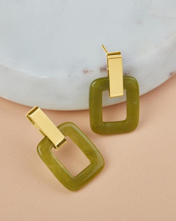 Dear Addison - Manhatten Earrings   Sage - Jewellery (Green) Manhatten Earrings - Sage