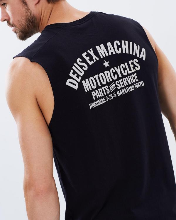 Deus Ex Machina - THE ICONIC Exclusive   Tokyo Address Muscle - T-Shirts & Singlets (Black) THE ICONIC Exclusive - Tokyo Address Muscle