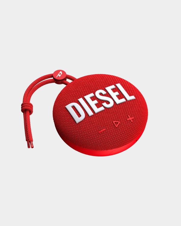 Diesel - Connect D   Portable Bluetooth Wireless Speaker - Tech Accessories (Red) Connect D - Portable Bluetooth Wireless Speaker