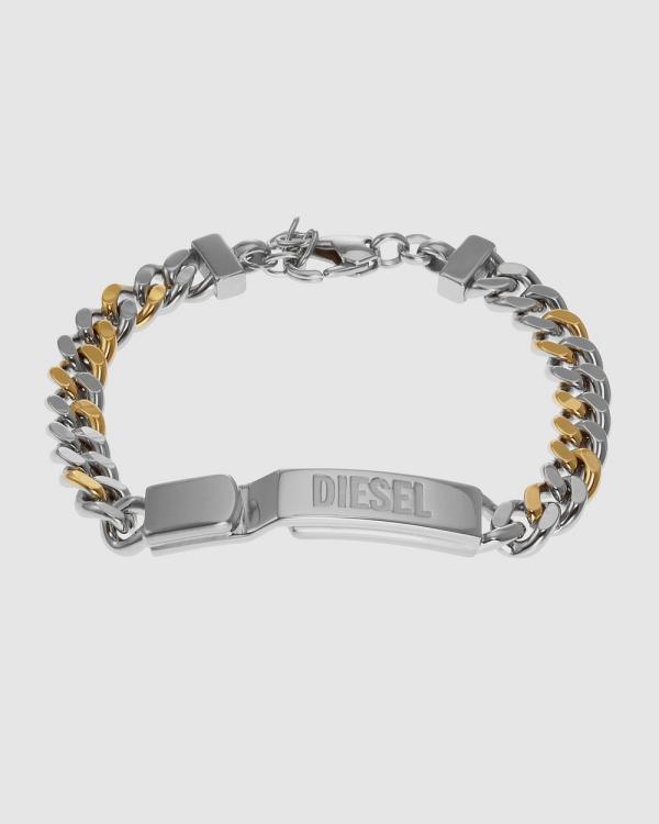 Diesel - Steel Silver Tone Bracelet - Jewellery (Silver) Steel Silver Tone Bracelet