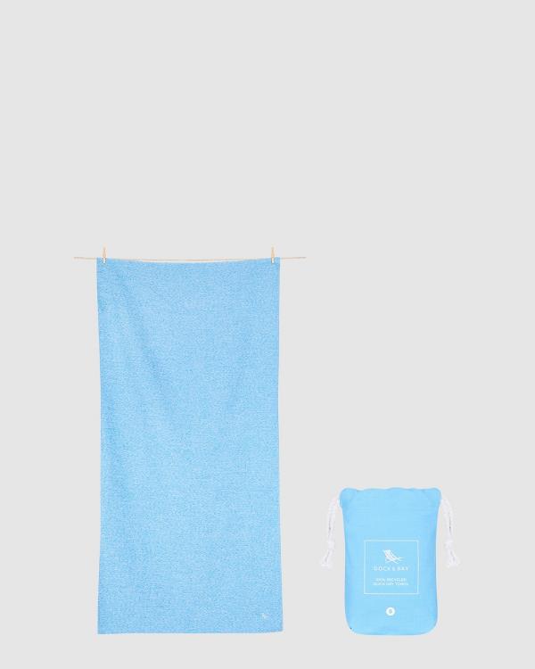 Dock & Bay - Small Fitness Towel 100% Recycled Essential Collection - Gym & Yoga (Blue) Small Fitness Towel 100% Recycled Essential Collection