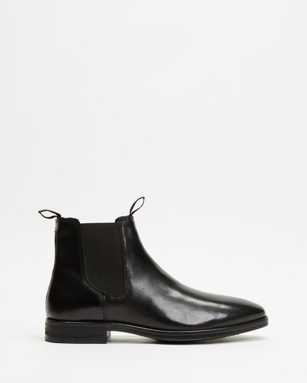 Double Oak Mills - Carson Leather Gusset Boots - Boots (Black) Carson Leather Gusset Boots