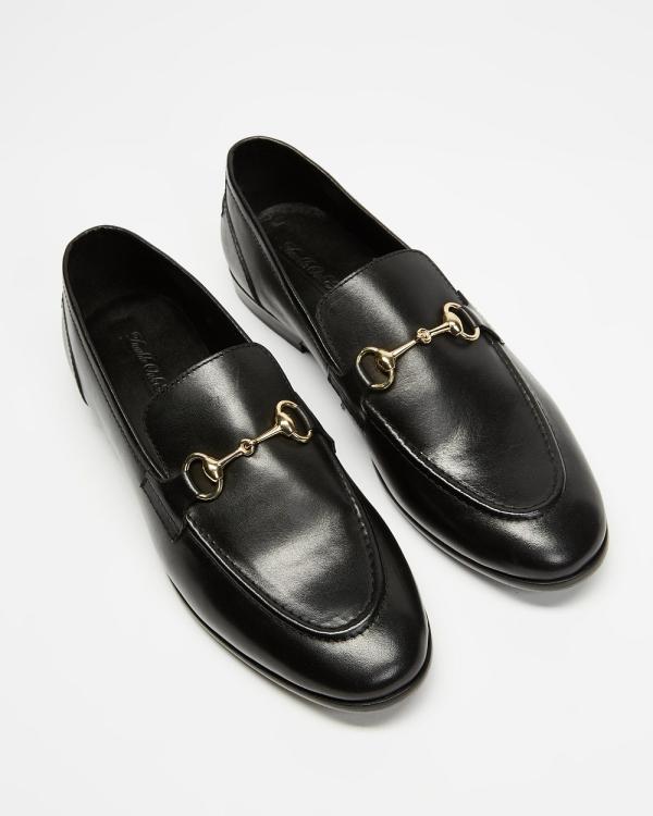 Double Oak Mills - Garnet Leather Loafers - Dress Shoes (Black) Garnet Leather Loafers