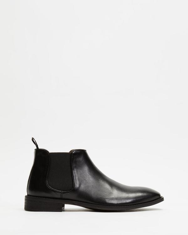 Double Oak Mills - Klim Leather Gusset Boots - Boots (Black) Klim Leather Gusset Boots