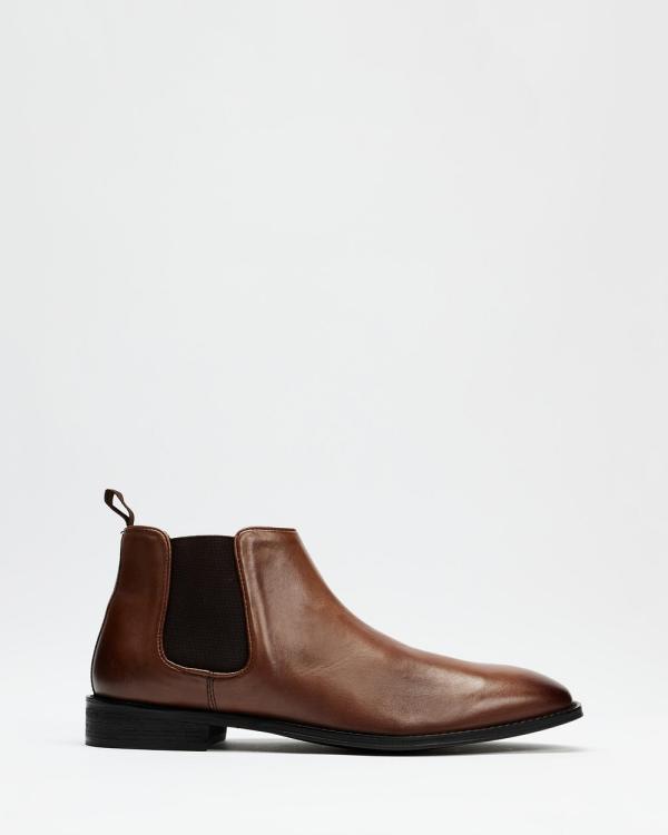 Double Oak Mills - Klim Leather Gusset Boots - Boots (Brown) Klim Leather Gusset Boots