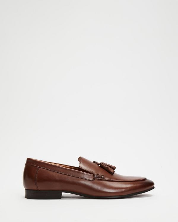 Double Oak Mills - Ted Leather Loafers - Dress Shoes (Brown Leather) Ted Leather Loafers
