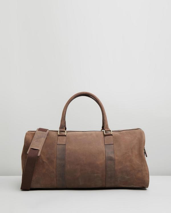 Double Oak Mills - Teddy Leather Weekender - Duffle Bags (Brown) Teddy Leather Weekender