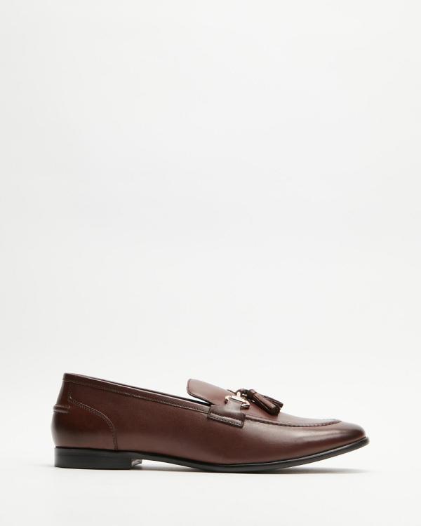 Double Oak Mills - Terence Leather Loafers - Casual Shoes (Dark Brown) Terence Leather Loafers