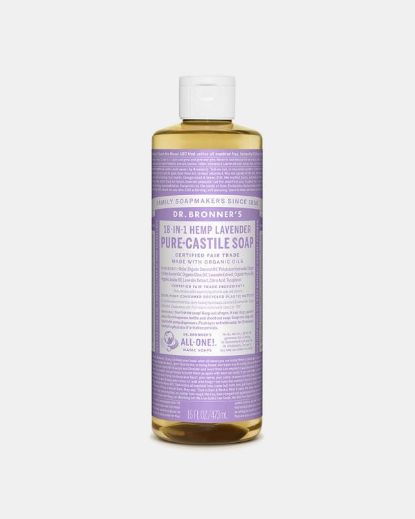 Dr Bronner's - Pure Liquid Castile Soap   Lavender 473ml - Skincare (Lavender) Pure Liquid Castile Soap - Lavender 473ml