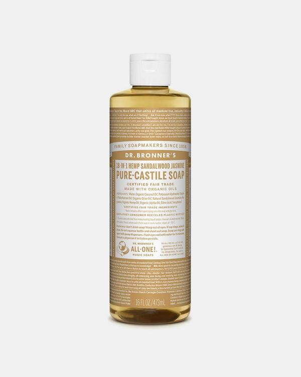 Dr Bronner's - Pure Liquid Castile Soap   Sandalwood Jasmine 473ml - Skincare (Sandalwood Jasmine) Pure Liquid Castile Soap - Sandalwood Jasmine 473ml