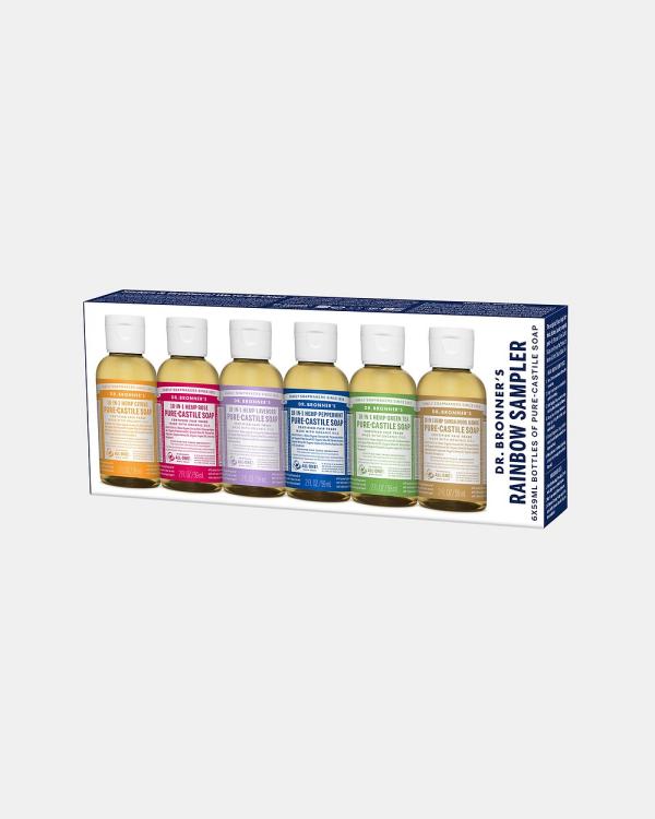Dr Bronner's - Rainbow Sampler Gift Set    6 x 59ml Dr Bronner's Liquid Castile Soaps - Skincare (Multi) Rainbow Sampler Gift Set -  6 x 59ml Dr Bronner's Liquid Castile Soaps