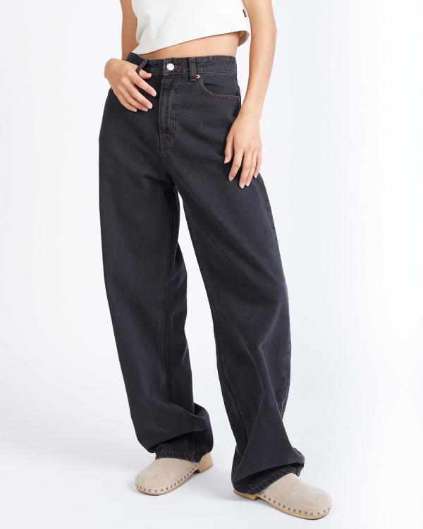 Dr Denim - Donna Baggy Jeans - High-Waisted (Dust Washed Black) Donna Baggy Jeans