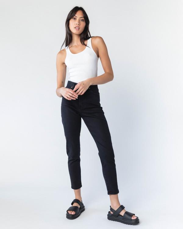 Dr Denim - Nora Jeans - High-Waisted (Washed Black Stretch) Nora Jeans
