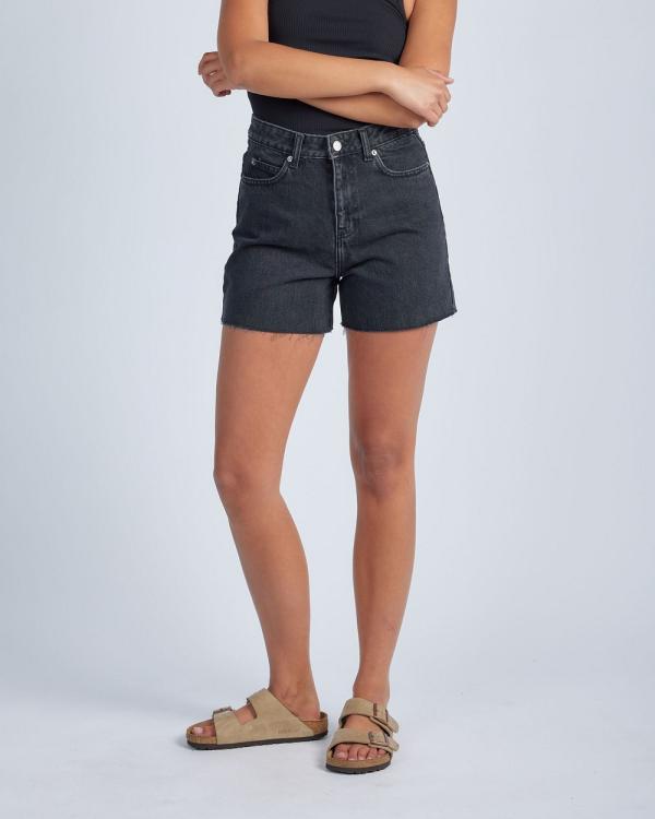 Dr Denim - Nora Shorts - Denim (Black Retro Raw Hem) Nora Shorts