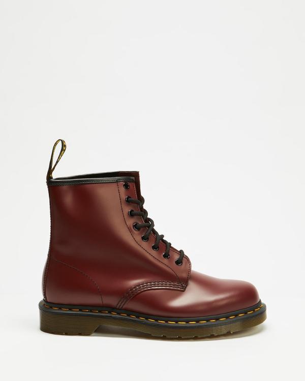 Dr Martens - Unisex 1460 Smooth 8 Eye Boots - Boots (Cherry Red Smooth) Unisex 1460 Smooth 8-Eye Boots