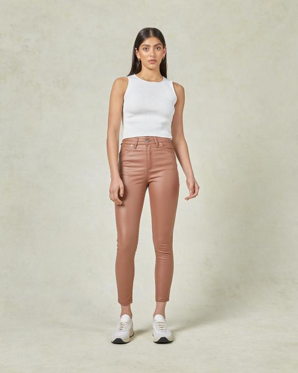 DRICOPER DENIM - DCD Copper Coated Jeans - Crop (Coated Copper Tan) DCD Copper Coated Jeans