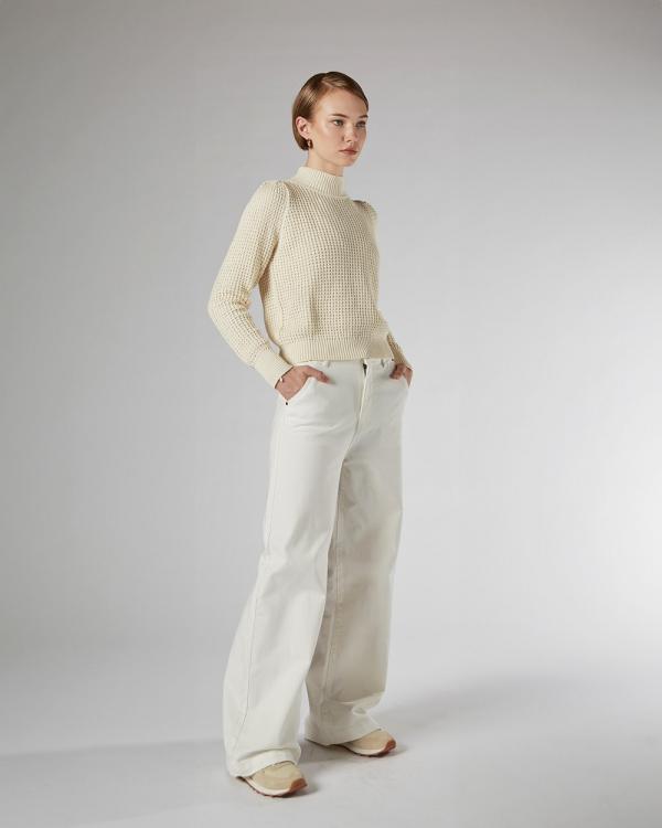 DRICOPER DENIM - Hildy Cotton Sweater - Jumpers & Cardigans (Ivory) Hildy Cotton Sweater