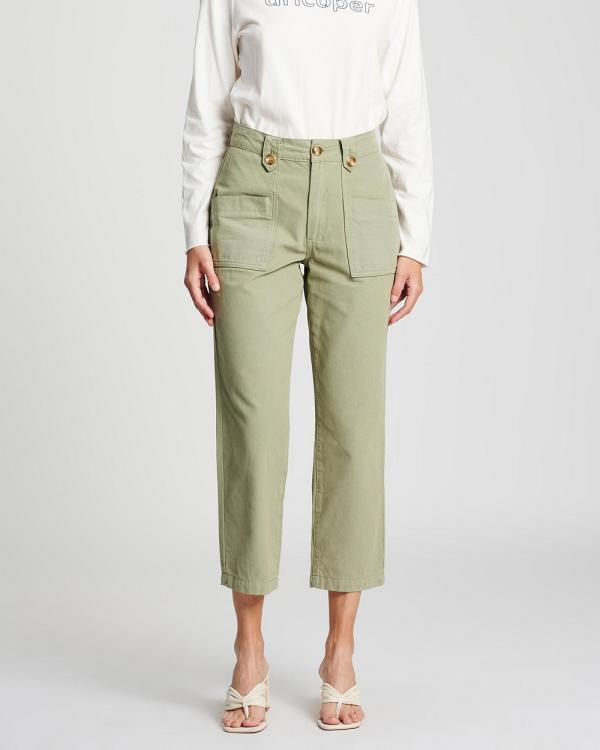 DRICOPER DENIM - Stella Canvas Trousers - Pants (Oil Green) Stella Canvas Trousers