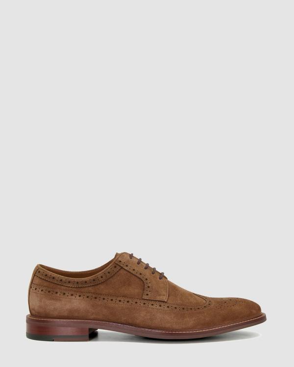 Dune London - Superior   Brown Suede - Dress Shoes (Brown) Superior - Brown Suede