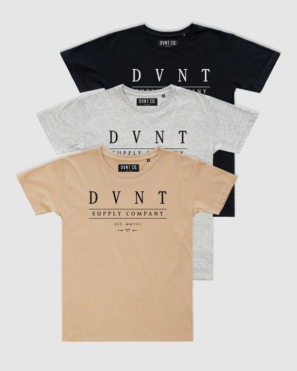 DVNT - 3 Pack Deluxe Tee   Youth - Short Sleeve T-Shirts (Multi) 3-Pack Deluxe Tee - Youth