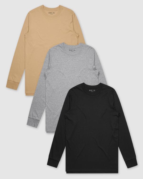 DVNT - 3 Pack Devoid Premium Long Sleeve   Youth - Long Sleeve T-Shirts (Multi) 3-Pack Devoid Premium Long Sleeve - Youth