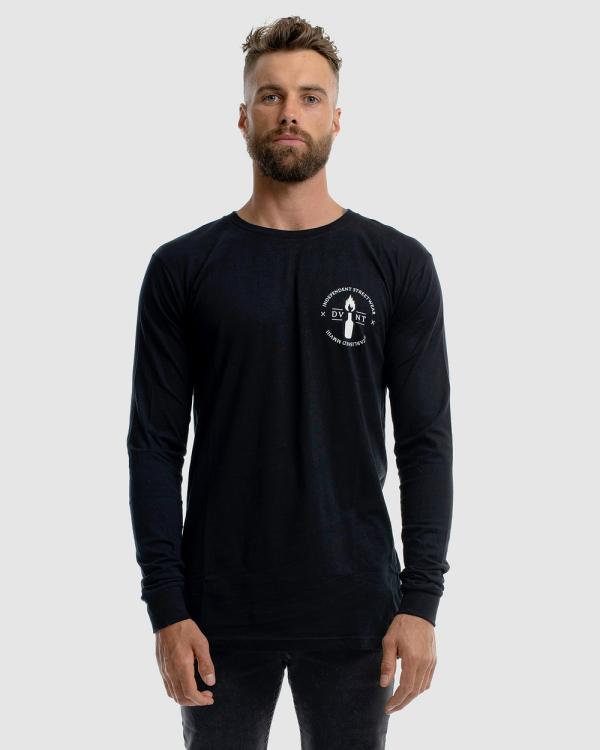 DVNT - Emblem 2.0 Long Sleeve Tee - Long Sleeve T-Shirts (Black) Emblem 2.0 Long Sleeve Tee