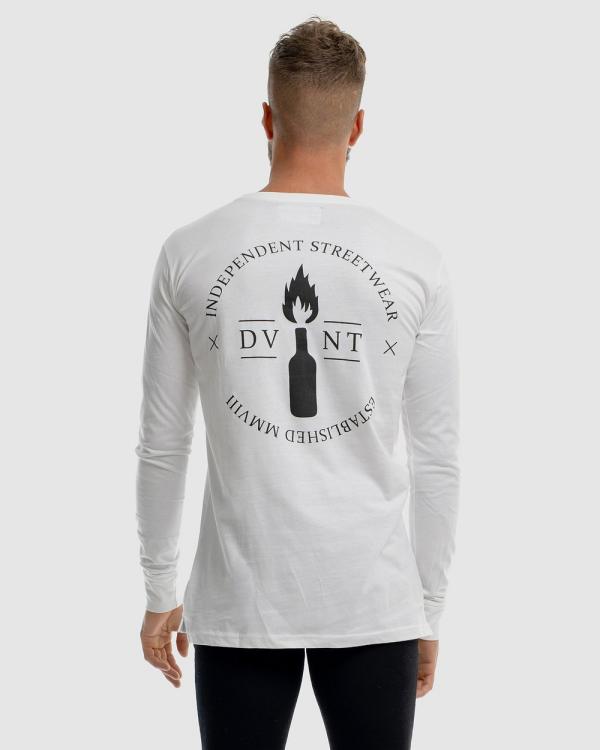 DVNT - Emblem 2.0 Long Sleeve Tee - Long Sleeve T-Shirts (White) Emblem 2.0 Long Sleeve Tee