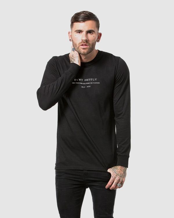 DVNT - Revolution Long Sleeve Tee - Long Sleeve T-Shirts (Black) Revolution Long Sleeve Tee