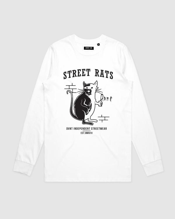 DVNT - Street Rats Long Sleeve   Youth - Long Sleeve T-Shirts (White) Street Rats Long Sleeve - Youth