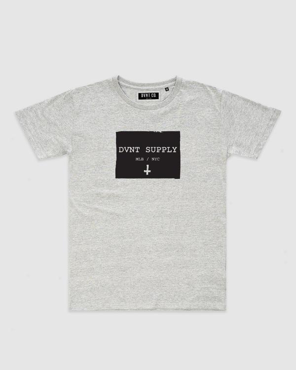 DVNT - Supply Tee   Youth - Short Sleeve T-Shirts (Marle Grey) Supply Tee - Youth