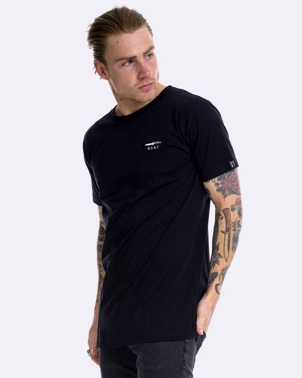 DVNT - Switchblade Embroidery Tee - T-Shirts & Singlets (Black) Switchblade Embroidery Tee