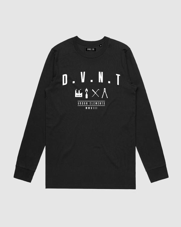 DVNT - Urban Elements Long Sleeve   Youth - Long Sleeve T-Shirts (Black) Urban Elements Long Sleeve - Youth