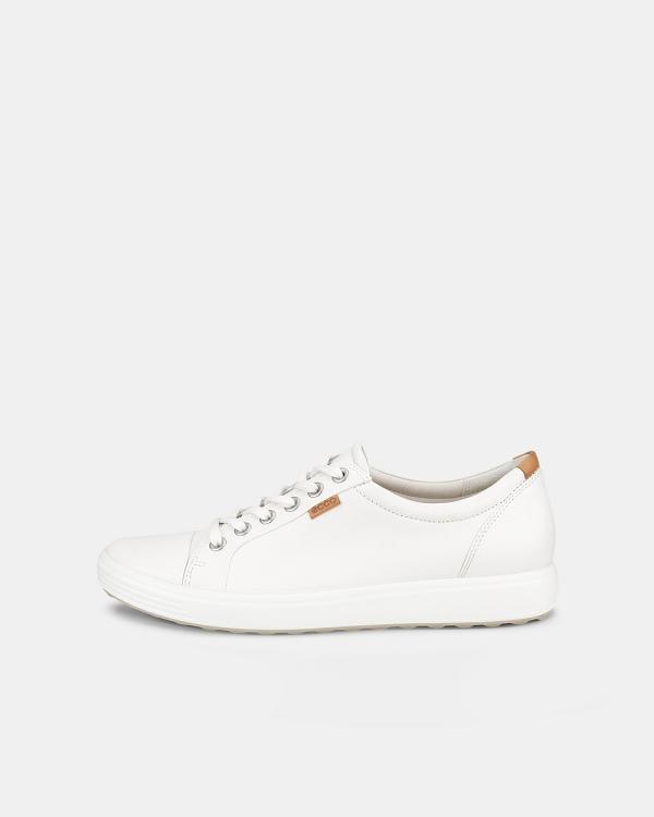 ECCO - Women's Soft 7 Sneakers - Lifestyle Sneakers (White) Women's Soft 7 Sneakers