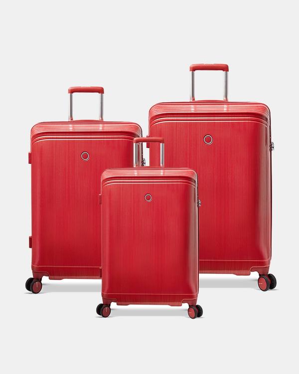 Echolac Japan - Singapore Echolac 3 Piece Set - Travel and Luggage (red) Singapore Echolac 3 Piece Set
