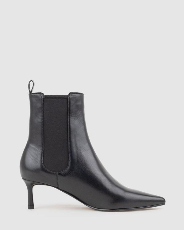 Edward Meller - ZIRIA55 Pointed Boot with Gusset - Boots (Black) ZIRIA55 Pointed Boot with Gusset