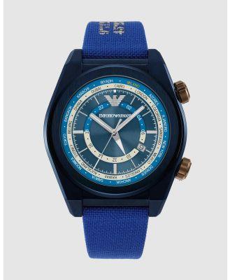 Emporio Armani - Blue Analogue Watch - Watches (Blue) Blue Analogue Watch