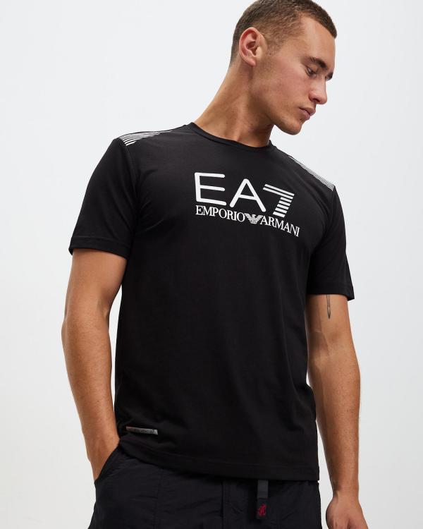 Emporio Armani EA7 - Logo T Shirt - T-Shirts & Singlets (Black) Logo T-Shirt