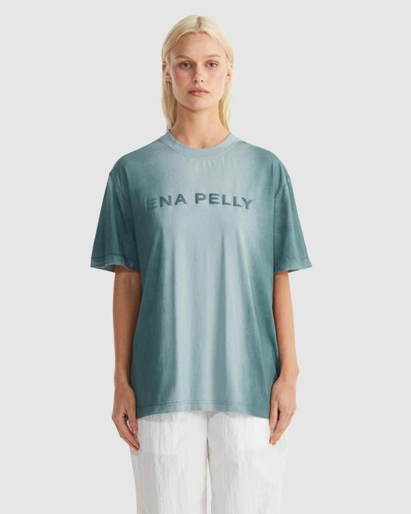 ENA PELLY - Jessie Oversized Tee Ombre - T-Shirts & Singlets (Mist & Teal) Jessie Oversized Tee Ombre