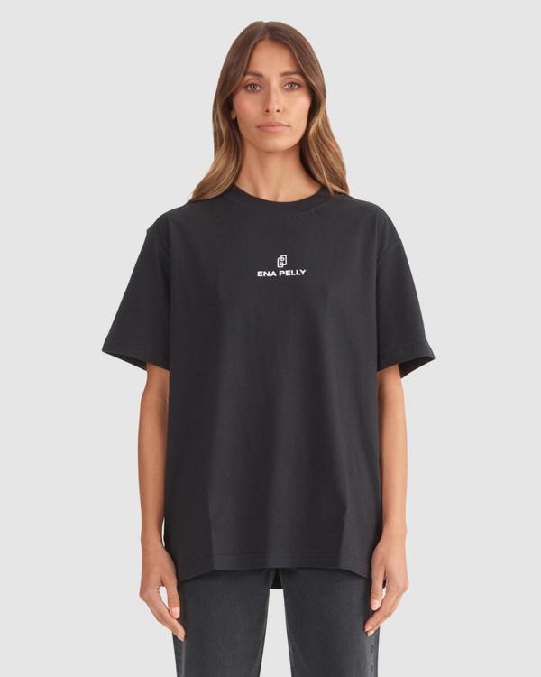 ENA PELLY - Lexi Monogram Tee - T-Shirts & Singlets (Black) Lexi Monogram Tee