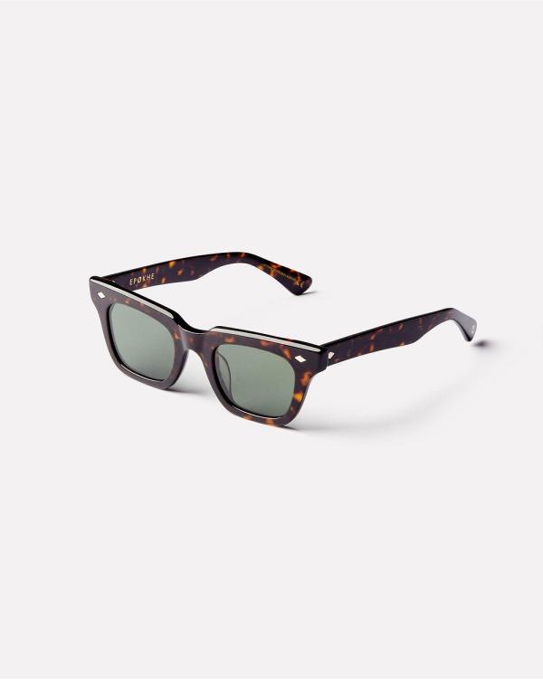 Epokhe - Stereo - Sunglasses (Tortoise Polished & Green Polarized) Stereo
