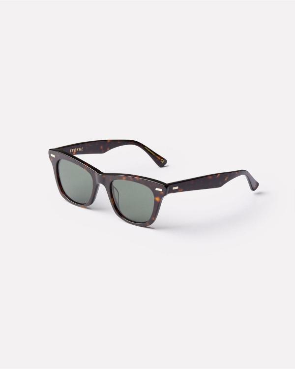 Epokhe - SZEX - Sunglasses (Tortoise Polished / Green Polarized) SZEX