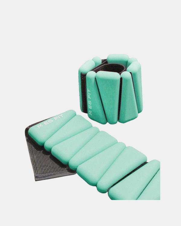 ES Fit - Ankle Weights 2LB - Gym & Yoga (Aqua) Ankle Weights 2LB