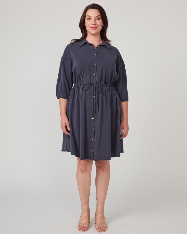 Estelle - Zale Shirt Dress - Dresses (Navy) Zale Shirt Dress
