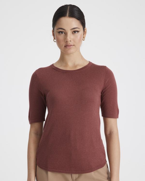 Everly Collective - Good Thing Top - T-Shirts & Singlets (Marsala) Good Thing Top