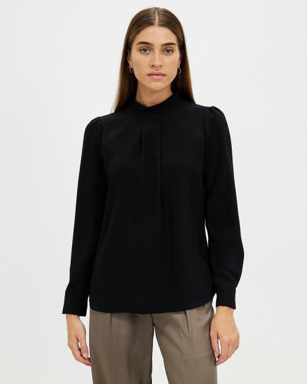 Farage - Morgan Long Sleeve Top - Tops (Black) Morgan Long Sleeve Top