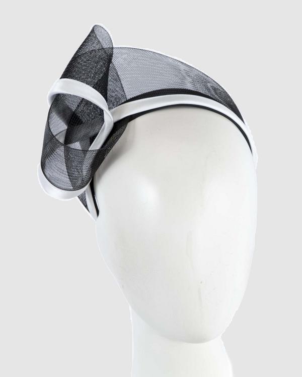 Fillies Collection - Black & White Headband Fascinator - Fascinators (Black/White) Black & White Headband Fascinator