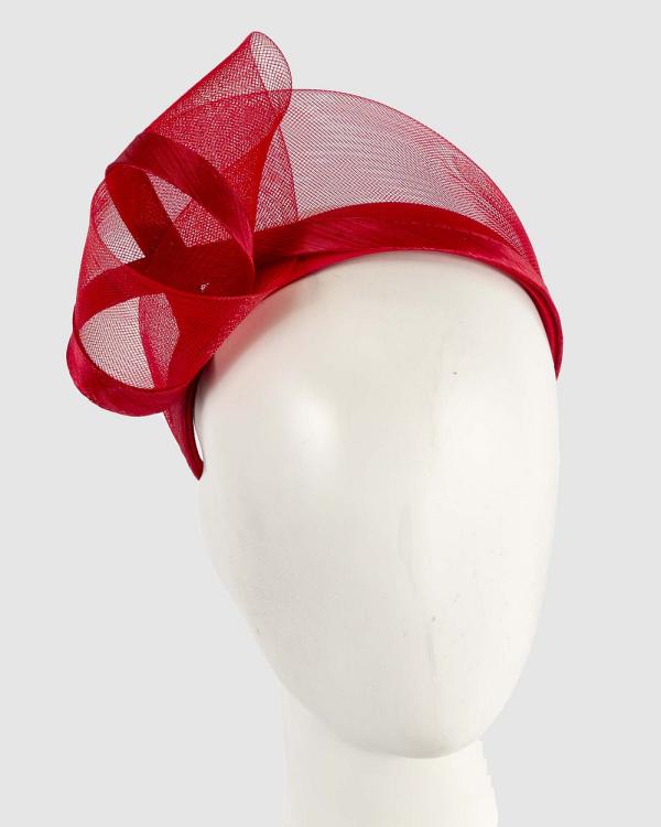 Fillies Collection - Red Headband Fascinator - Fascinators (Red) Red Headband Fascinator