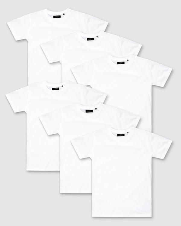 First Division - 6 Pack Weekender Tee - Short Sleeve T-Shirts (White) 6-Pack Weekender Tee