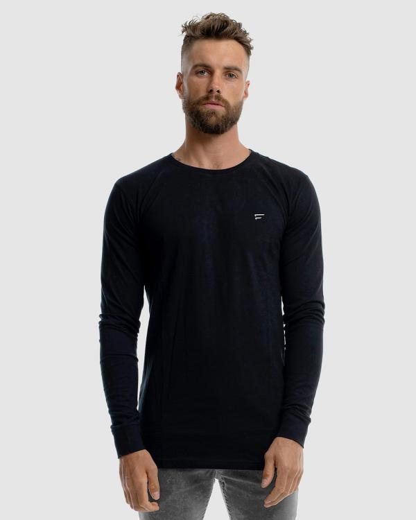 First Division - Performance Embroidery Long Sleeve Tee - Long Sleeve T-Shirts (Black) Performance Embroidery Long Sleeve Tee