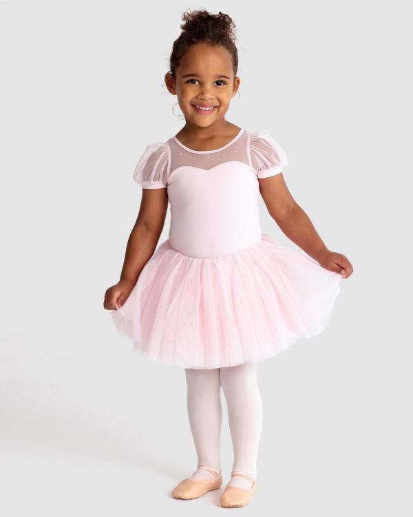 Flo Dancewear - Andrea Glitter Tulle Dress   Kids - Dresses (Pink) Andrea Glitter Tulle Dress - Kids